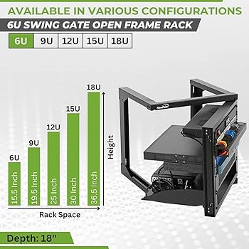 Sagggキャビネット Amazon.com: NavePoint 6U Server Rack with Swing Gate - Wall
